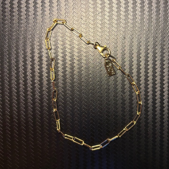 Electric Picks Jet Set Paperclip Anklet 14K filled - Picture 4 of 4